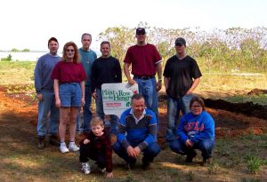 Sun Gro employees and our first PAR garden in 2001