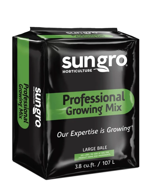 SunGro Professional Growing Mix large black bale with green label for horticulture potting soil, 3.8 cu.ft.