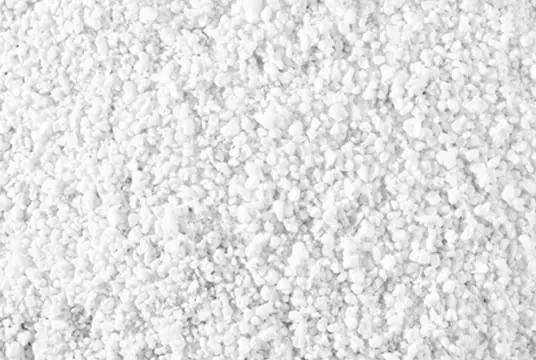 Close-up of white granular perlite volcanic glass used as lightweight horticultural medium for soil aeration