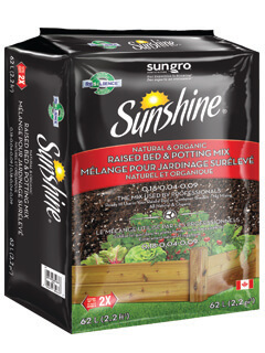 Image of Sunshine Natural and Organic Raised Bed and Potting Mix 62 liter bag