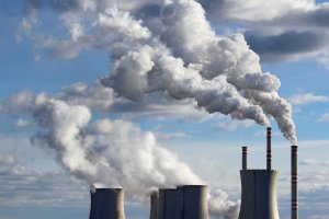 A coal-fired power plant—an example of anthropogenic activity
