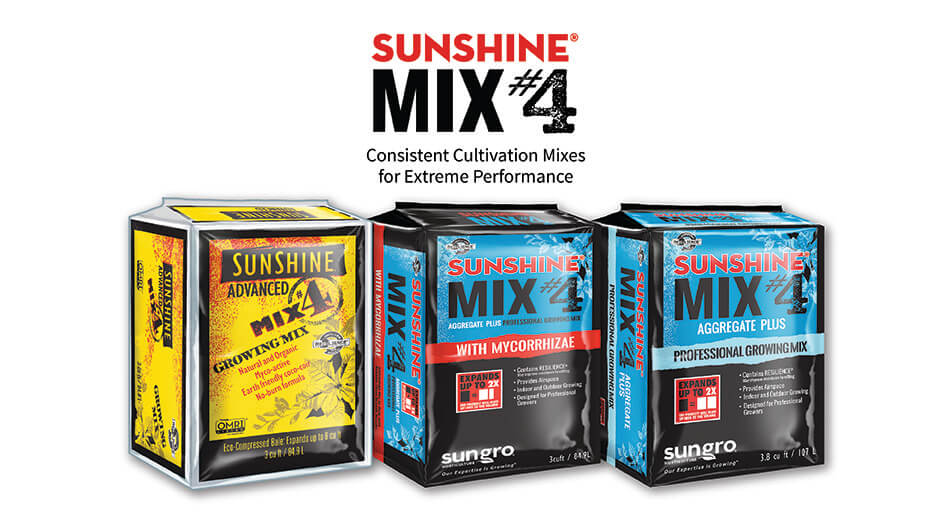 Image of various Sunshine 4 soil mixes